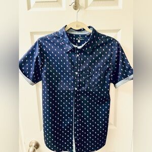 Ben Sherman Boys 18 Dark Blue Shirt with Red and Light Blue Accents